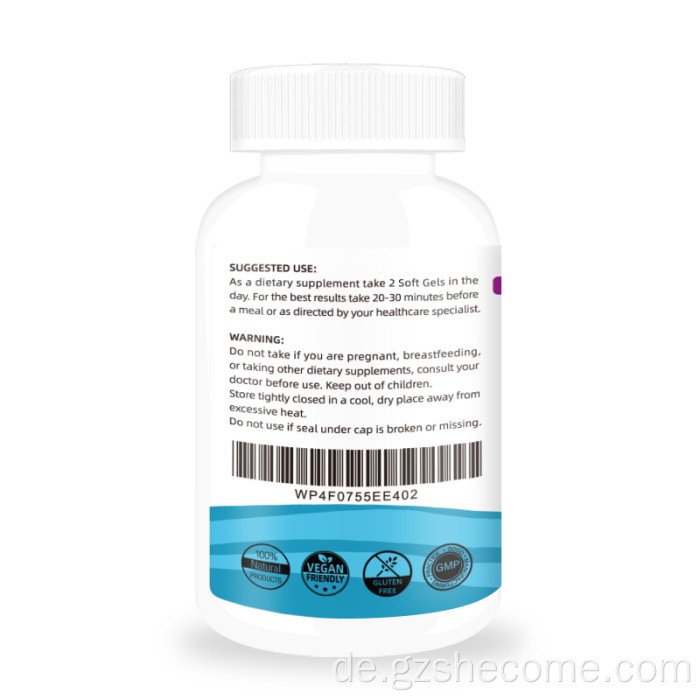 Ergänzung für Fischöl Verbesserung der Knochengesundheit Omega3 Softgele